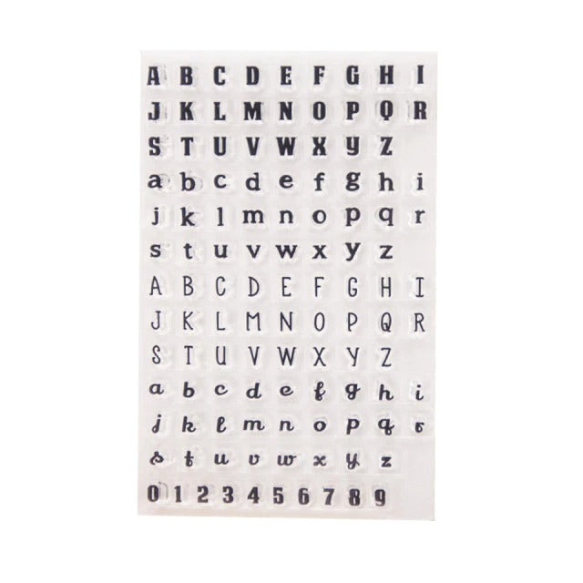 Alphabet & Numbers Silicone Rubber Stamp