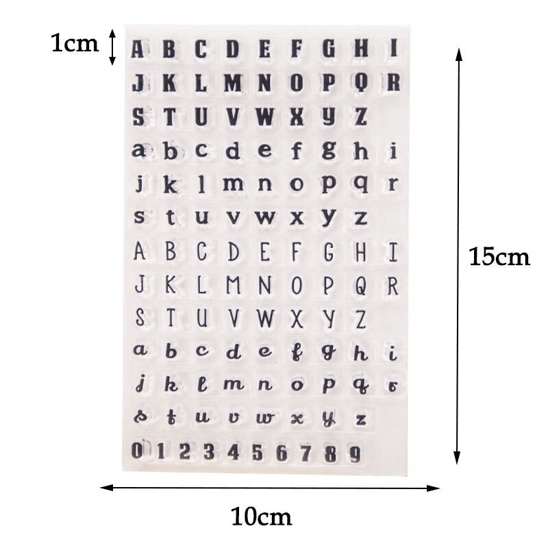 Alphabet & Numbers Silicone Rubber Stamp