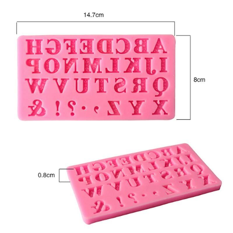 Alphabet With Symbols Silicone Fondant Mold