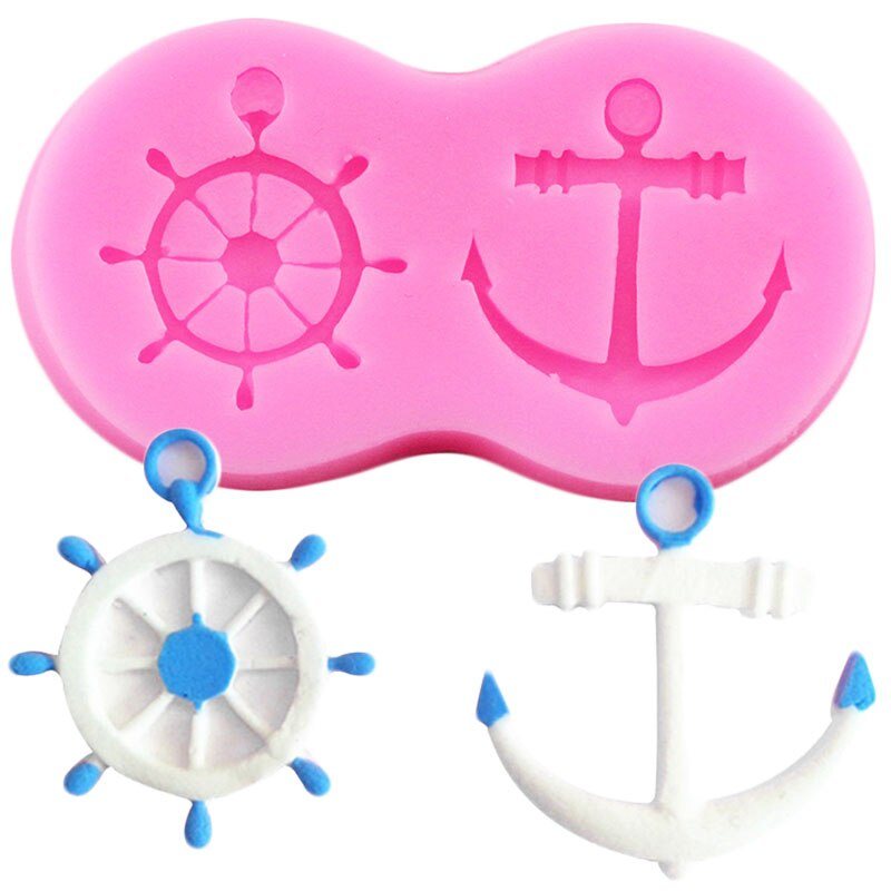 Anchor & Ship Wheel Silicone Fondant Mold