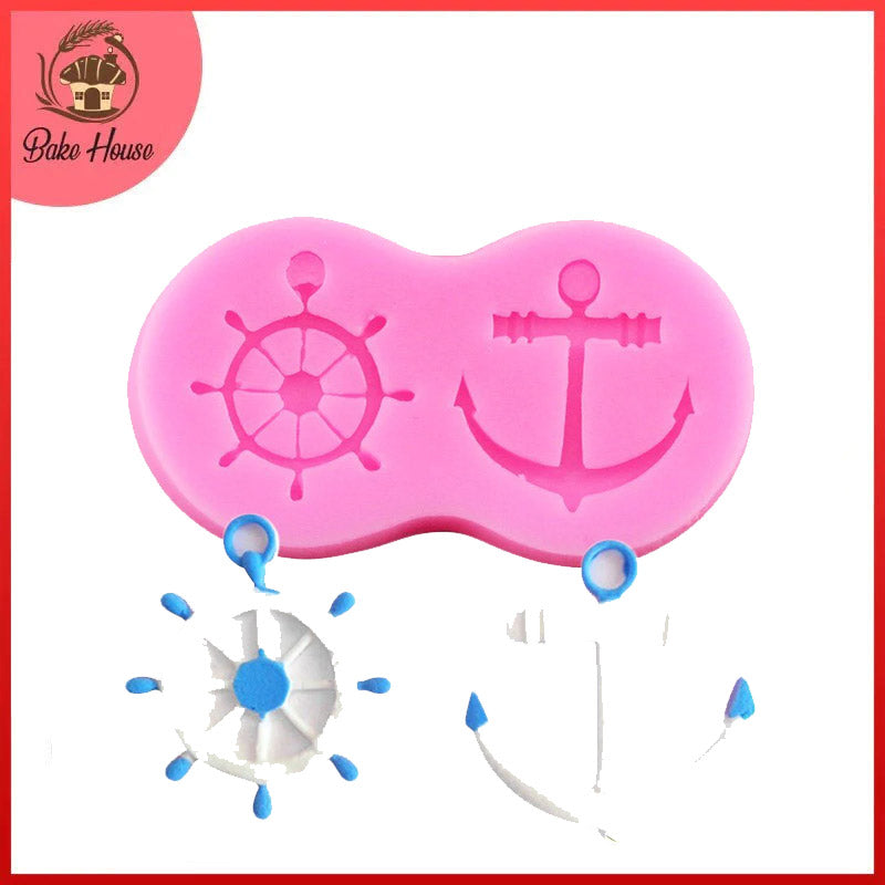 Anchor & Ship Wheel Silicone Fondant Mold