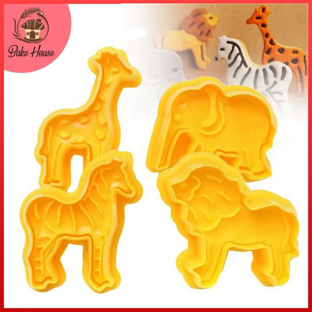 Animal Fondant & Cookies Plunger Cutter 4Pcs Set
