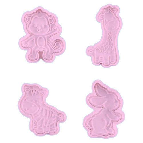 Animals Fondant & Cookie Cutters 4Pcs Set