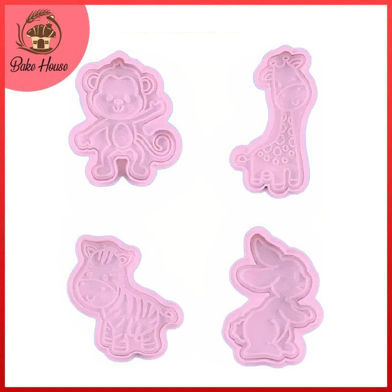 Animals Fondant & Cookie Cutters 4Pcs Set