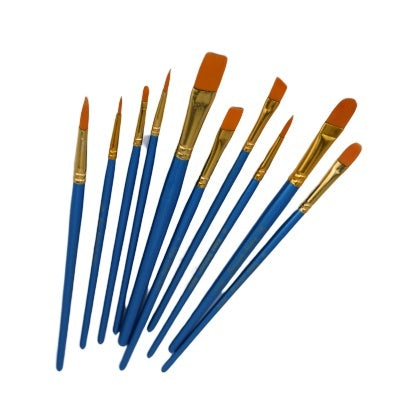 Artist Painting Brushes 10Pcs Set Plastic