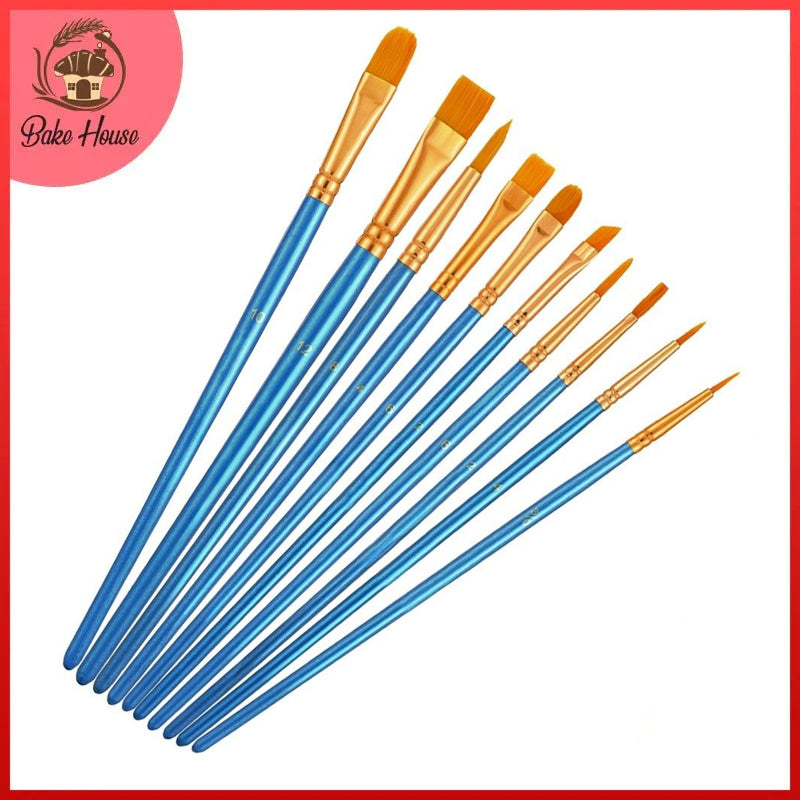 Artist Painting Brushes 10Pcs Set Plastic