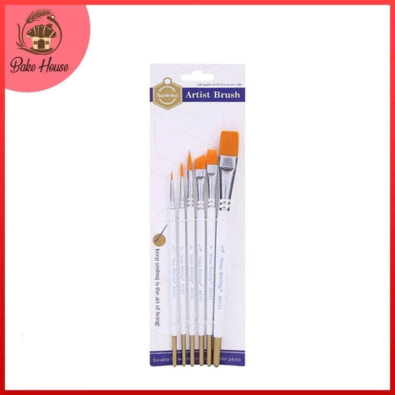 Artistic Cake Painting Brushes 6Pcs Set