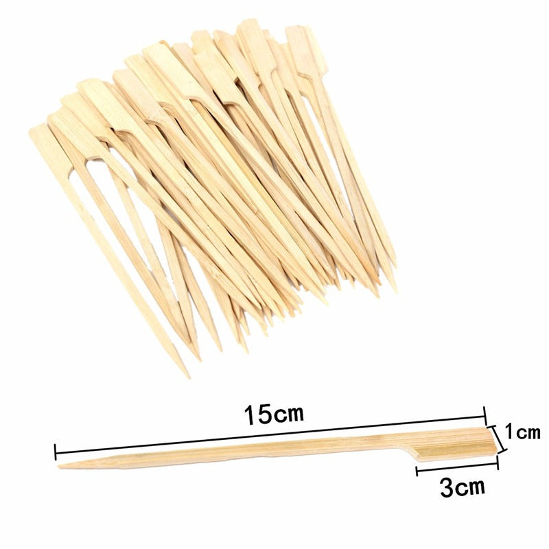 BBQ Bamboo Skewer Sticks 50Pcs Set