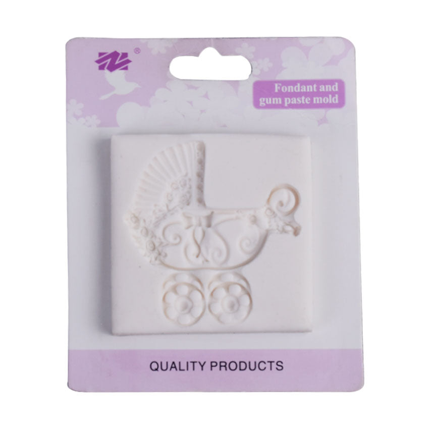Baby Carriage Pram Silicone Fondant Mold