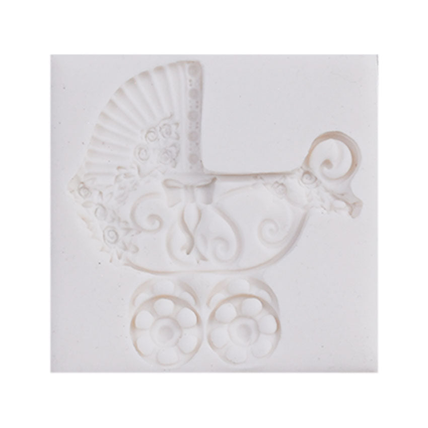 Baby Carriage Pram Silicone Fondant Mold
