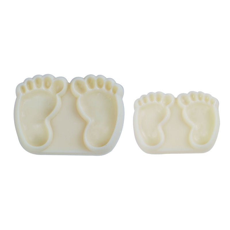Baby Feet Fondant & Cookie Plastic Cutter 2Pcs Set