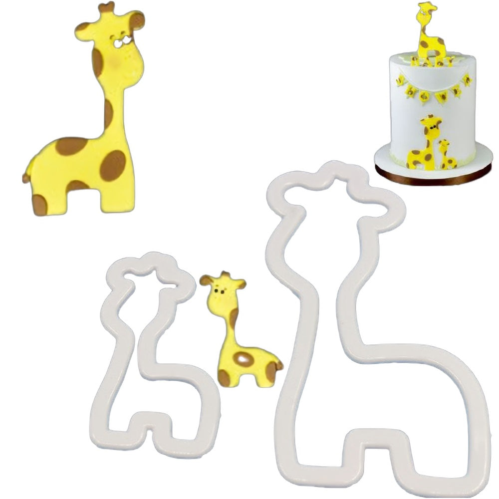 Baby Giraffe Fondant Cutter 2Pcs Set Plastic