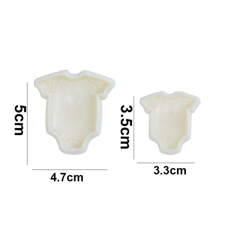 Baby Onesie Fondant And Cookie Plastic Cutter 2Pcs Set