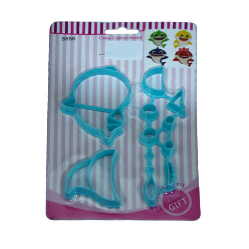 Baby Shark Fondant Cutter Set Plastic (Design 1)