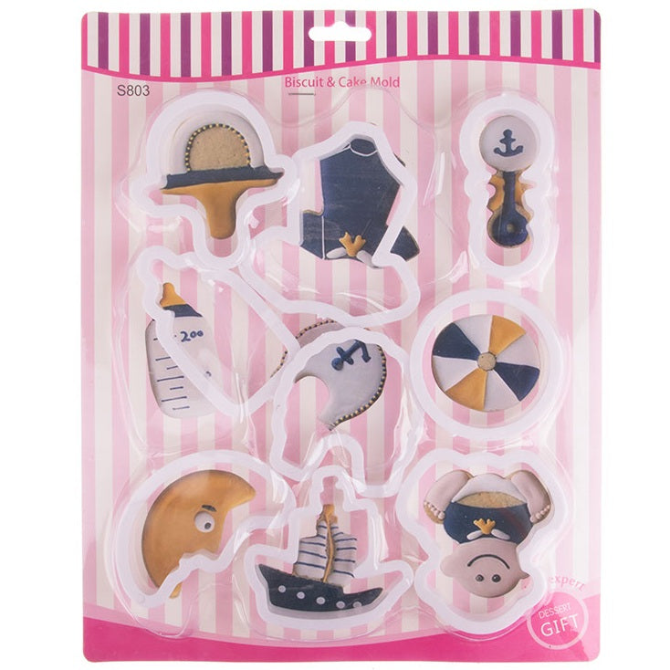 Baby Shower Fondant & Cookie Cutters 9Pcs Set