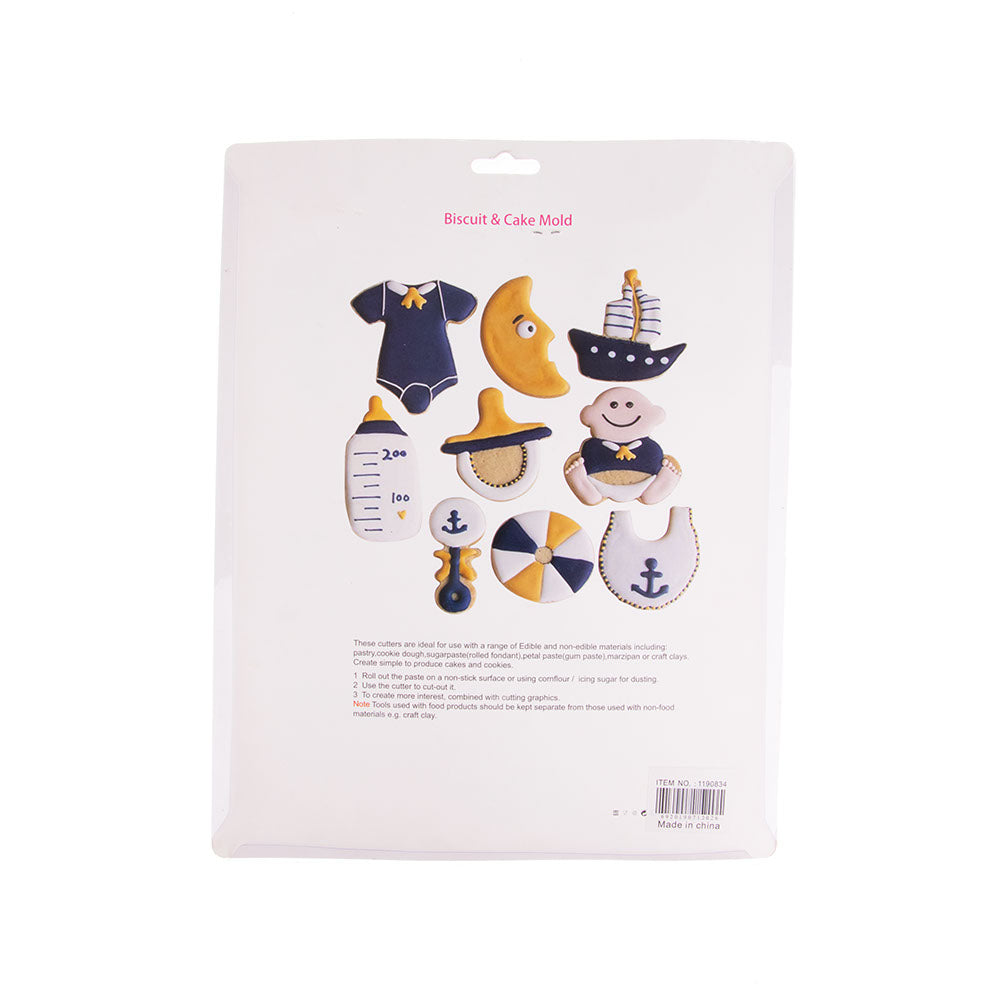 Baby Shower Fondant & Cookie Cutters 9Pcs Set