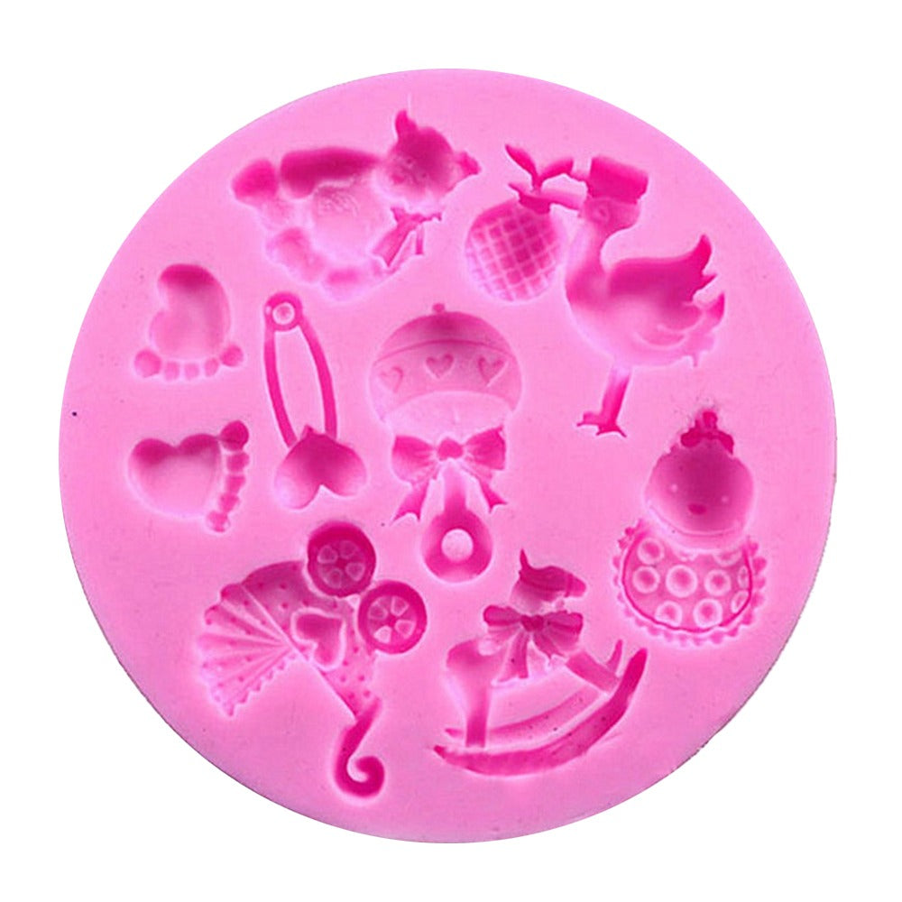 Baby Shower Theme Silicone Fondant Mold