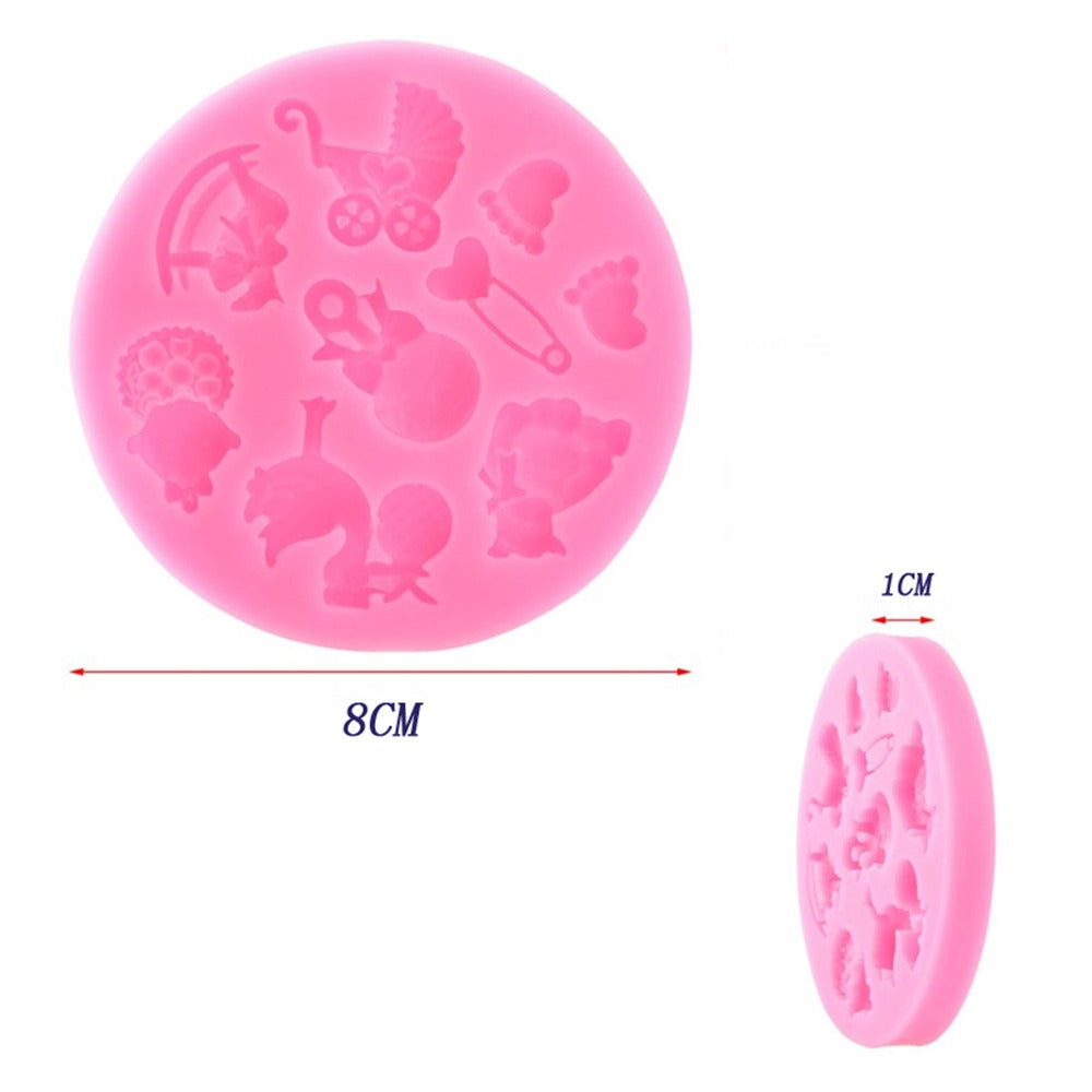 Baby Shower Theme Silicone Fondant Mold