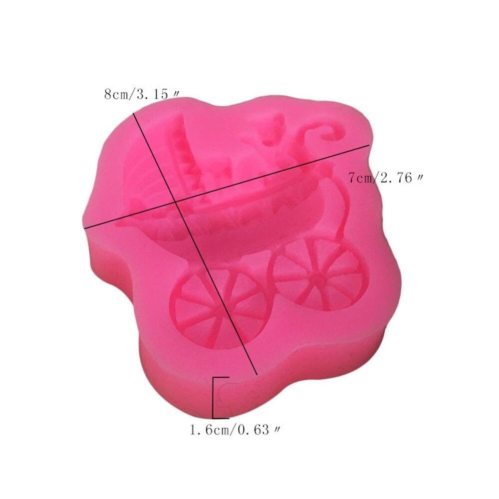 Vintage Baby Stroller Silicone Fondant Mold