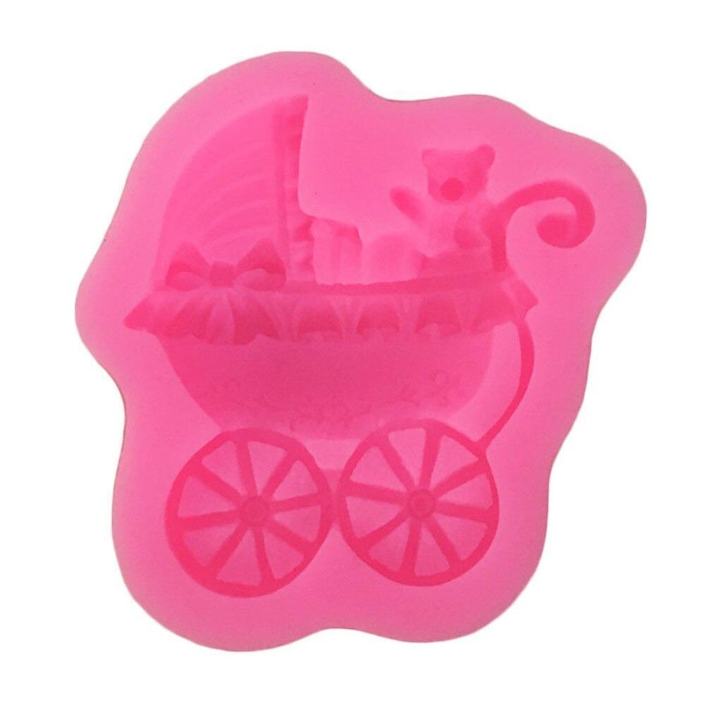 Vintage Baby Stroller Silicone Fondant Mold