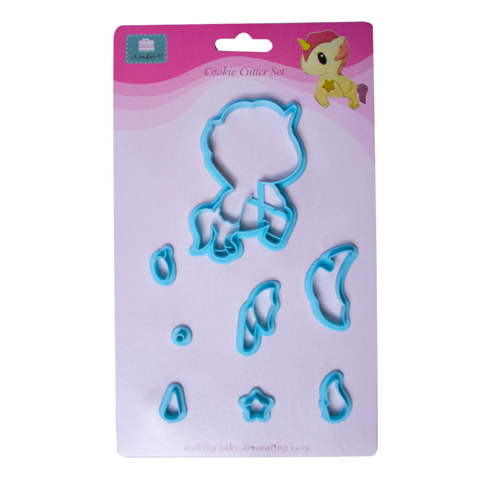 Baby Unicorn Fondant Cutter Set Plastic