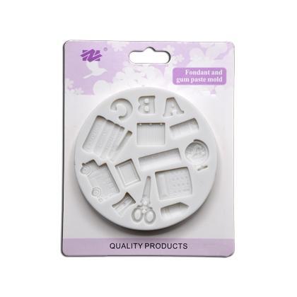 Back To School Theme Silicone Fondant & Chocolate Mold