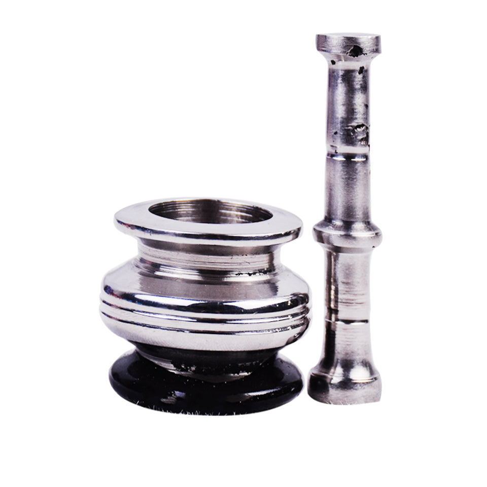 Bahoo Stainless Steel Mortar & Pestle Set Design 01, Size 03