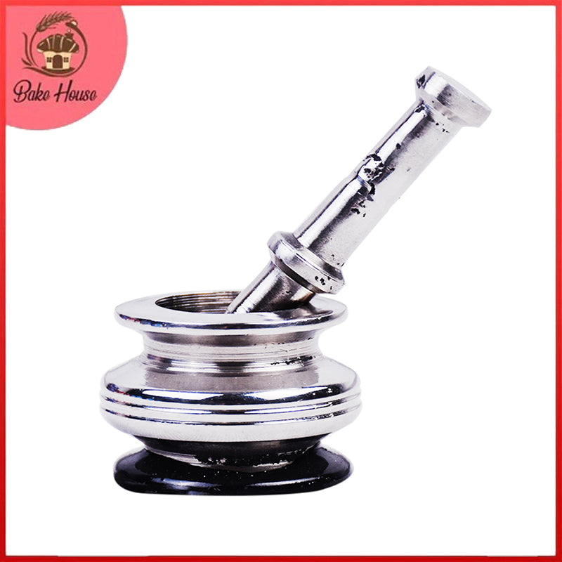 Bahoo Stainless Steel Mortar & Pestle Set Design 01, Size 03