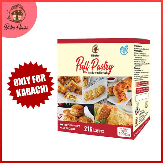 Bake House Ready Made Puff Pastry Dough 400g Pack