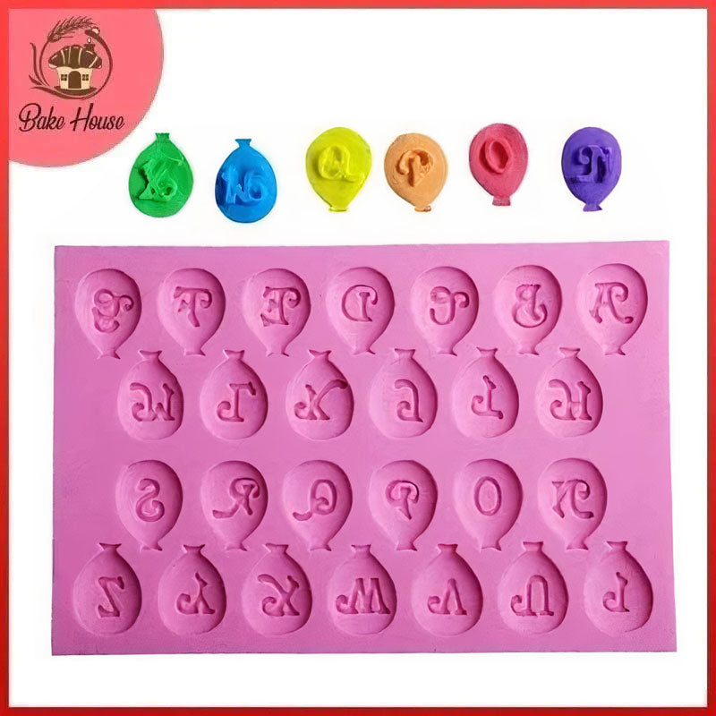 Balloon With Alphabet Silicone Fondant & Chocolate Mold