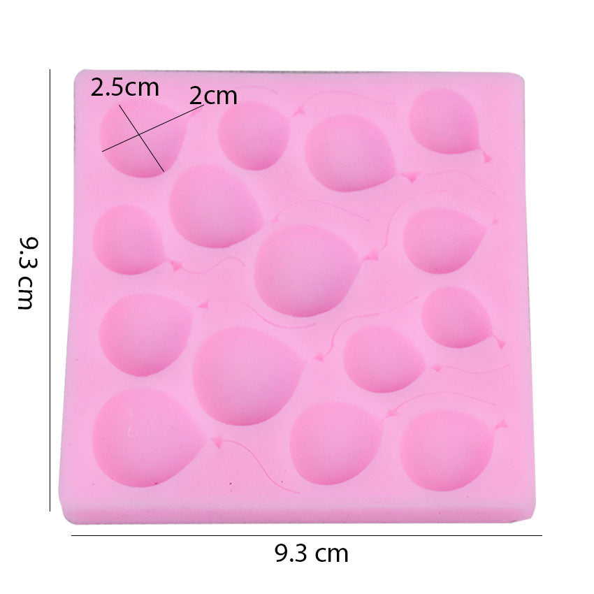 Balloons Silicone Fondant Mold 15 Cavity