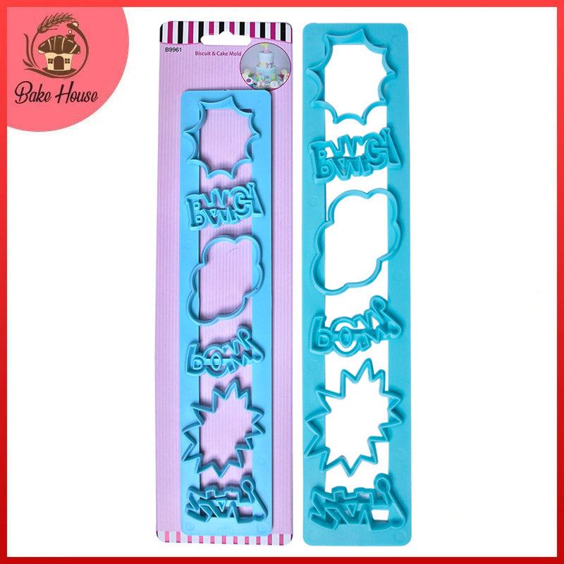 Bang Pow Zap Fondant Cutter Plastic