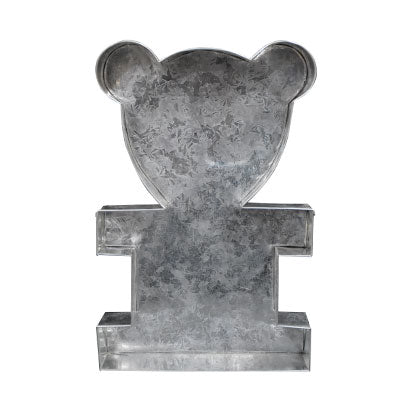 Bear Cake Baking Mold Silver Tin