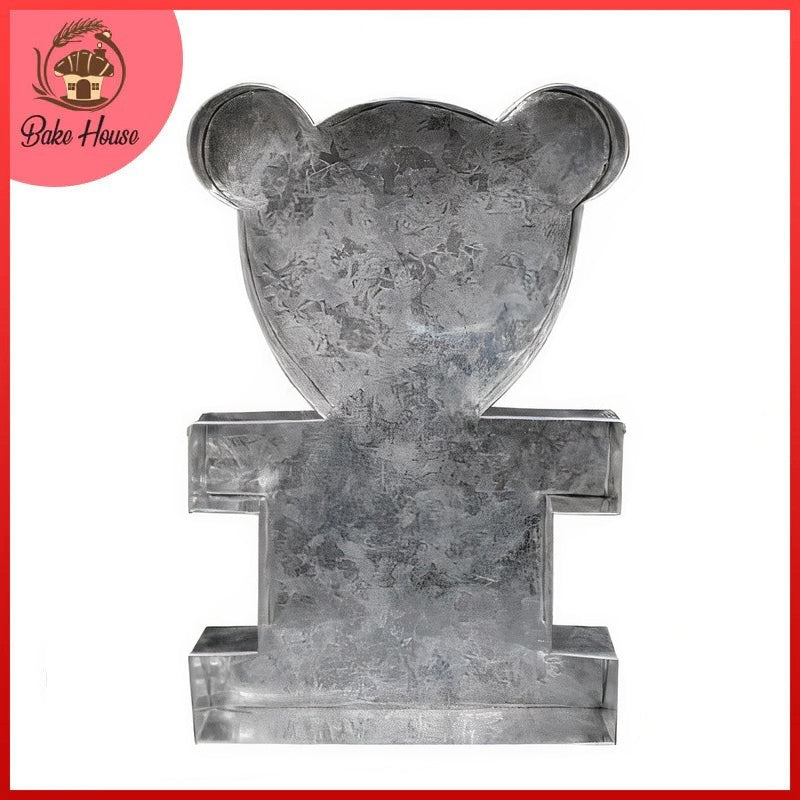 Bear Cake Baking Mold Silver Tin