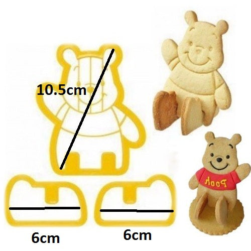 Bear Shape Cookie Cutter Large Size 3Pcs Set