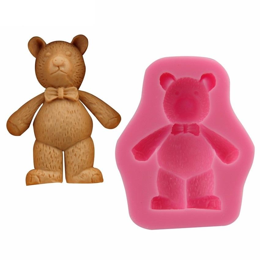 Bear With Bow Silicone Fondant & Chocolate Mold