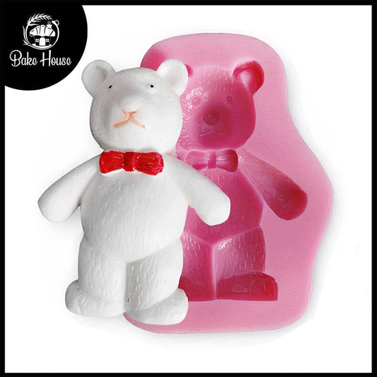 Bear With Bow Silicone Fondant & Chocolate Mold