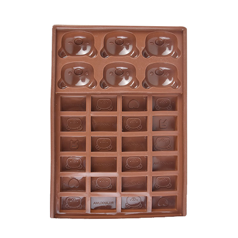 Bears & Bear Embossed Blocks Siliocne Chocolate Mold