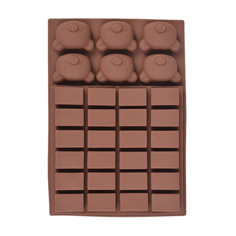 Bears & Bear Embossed Blocks Siliocne Chocolate Mold