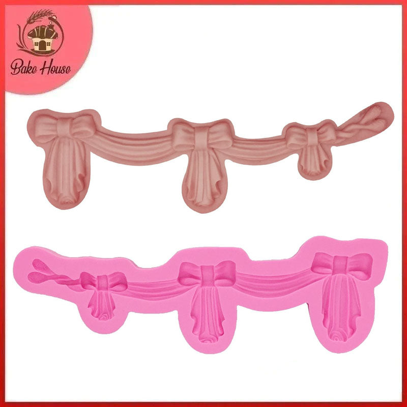 Big Bow Silicone Fondant & Chocolate Mold 3 Cavity