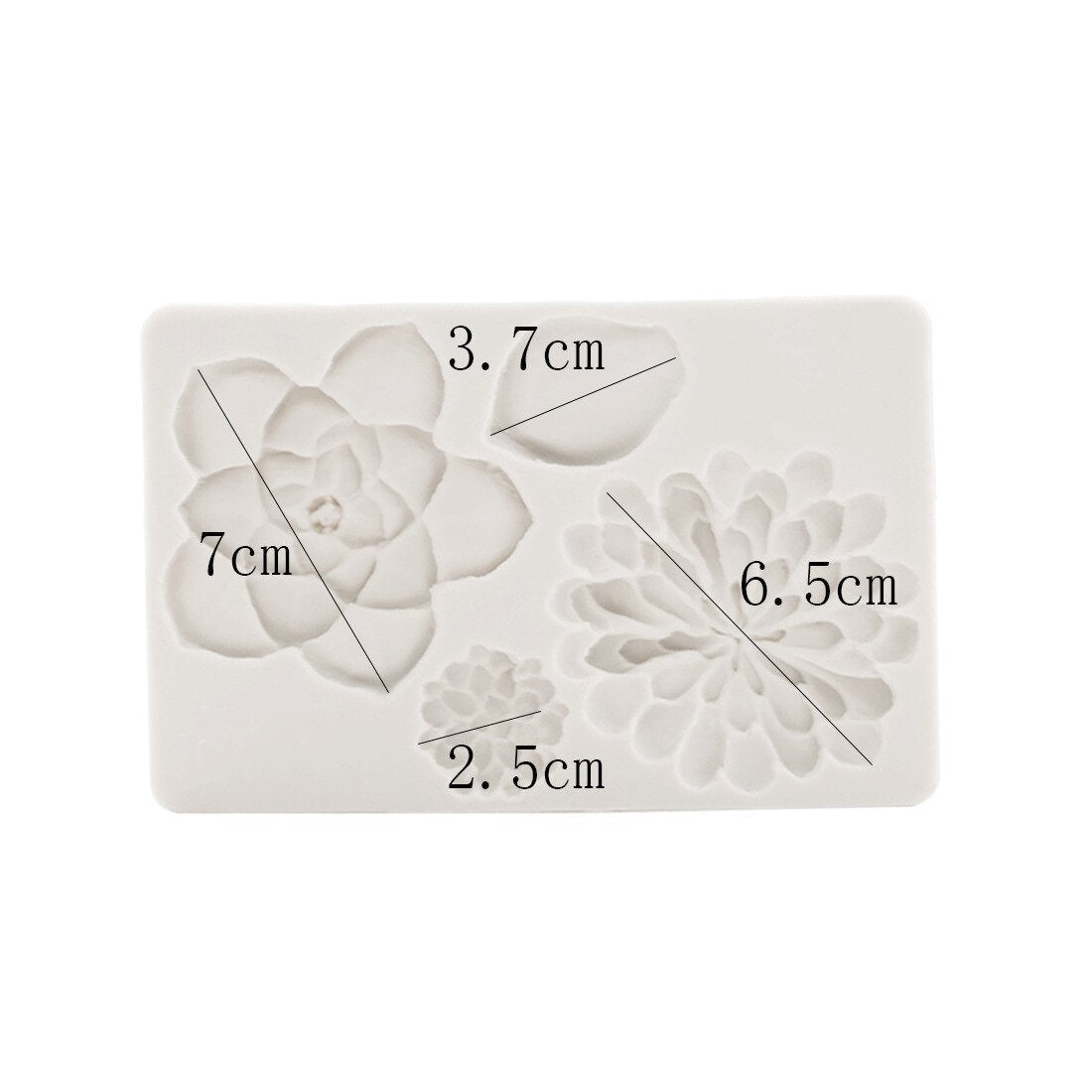 Big Flowers Silicone Fondant & Chocolate Mold