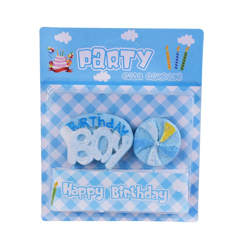 Birthday Boy Cake Candle (Design 3)