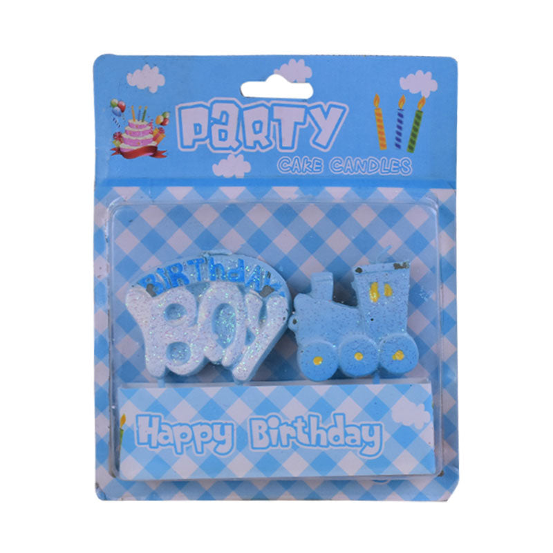 Birthday Boy Cake Candle (Design 4)