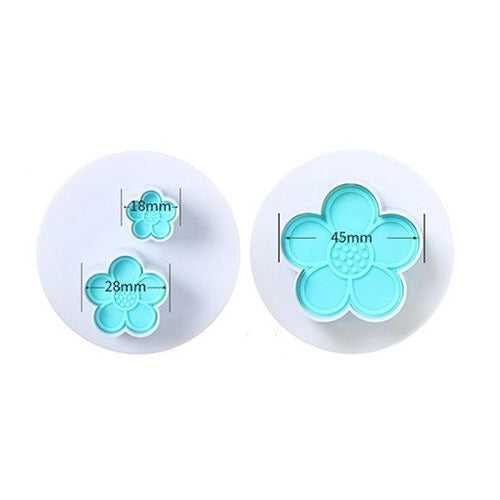 Blossom Flower Plunger Cutter 2Pcs Set