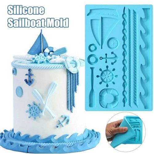 Boat Ship's Anchor Silicone Fondant Mold Sheet