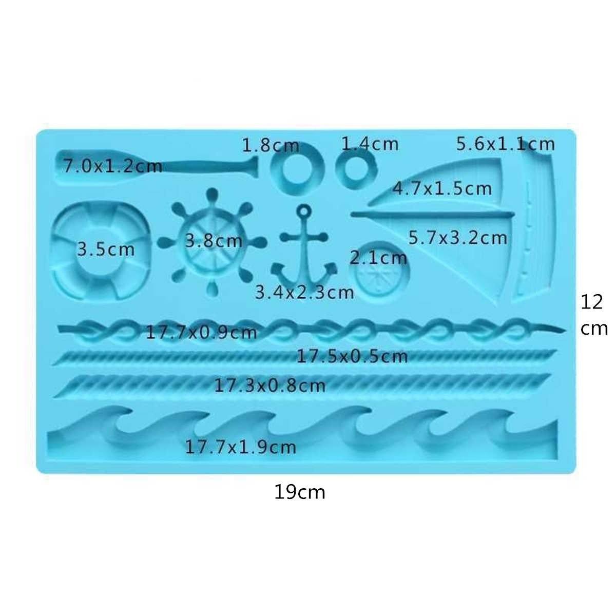 Boat Ship's Anchor Silicone Fondant Mold Sheet