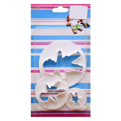 Boy Fondant & Cookie Cutter 3Pcs Set Plastic
