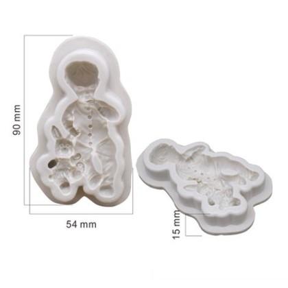 Boy With Rabbit Silicone Fondant & Chocolate Mold