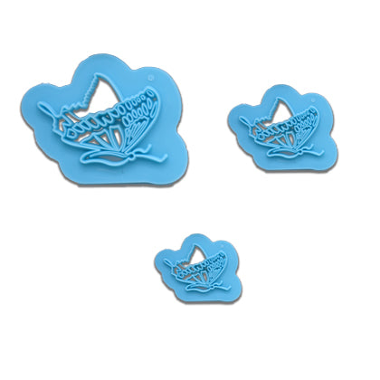 Butterfly Fondant And Cookie Cutter 3Pcs Set Plastic