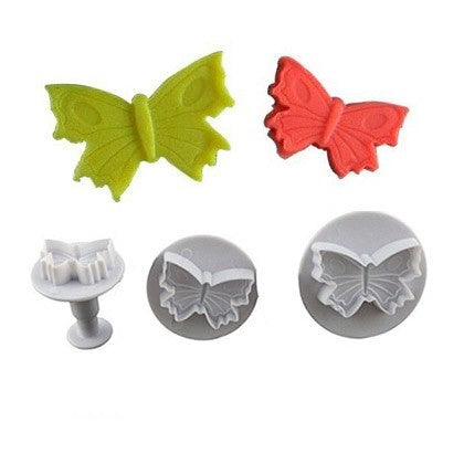 Butterfly Fondant & Cookie Plunger Cutter 3Pcs Set